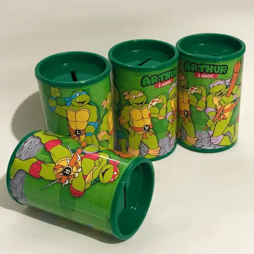 Cofrinho Personalizado Tema Tartarugas Ninja