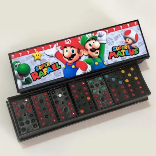 Jogo de Dominó Personalizado no Tema Mário Bros