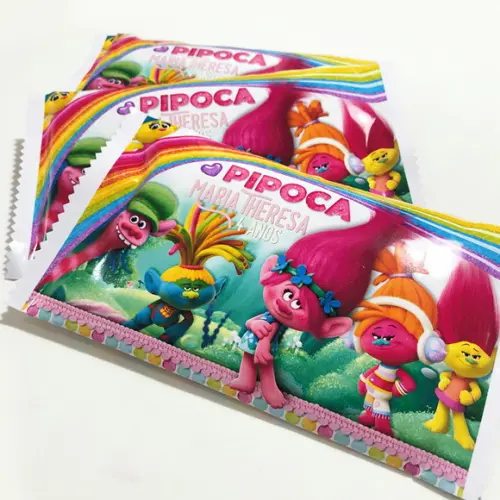 Pipoca Personalizada - Tema Trolls