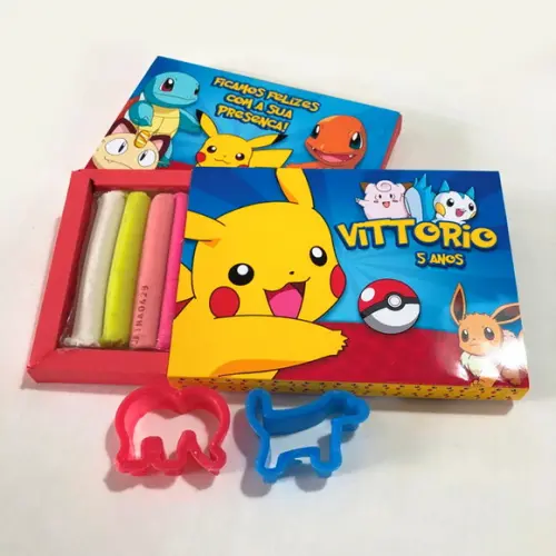 Kit Massinha com Cortadores Tema Pokemon