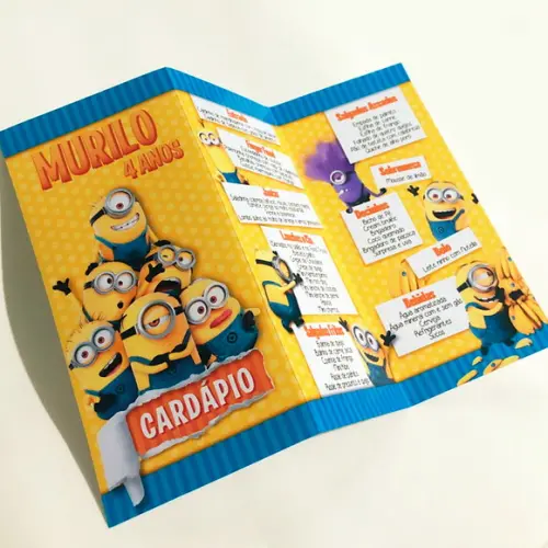 Cardápio - Minions