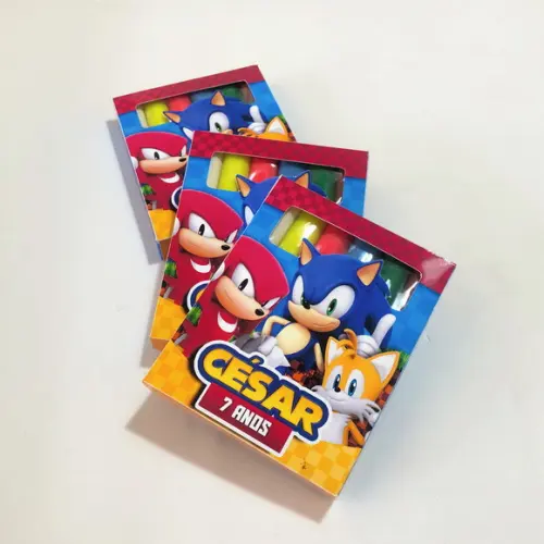 Massinha de Modelar Personalizada Tema Sonic