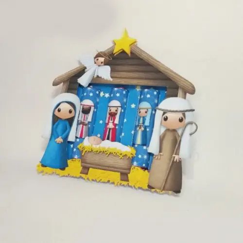 Caixinha de Natal - Presépio p/ Chocolate