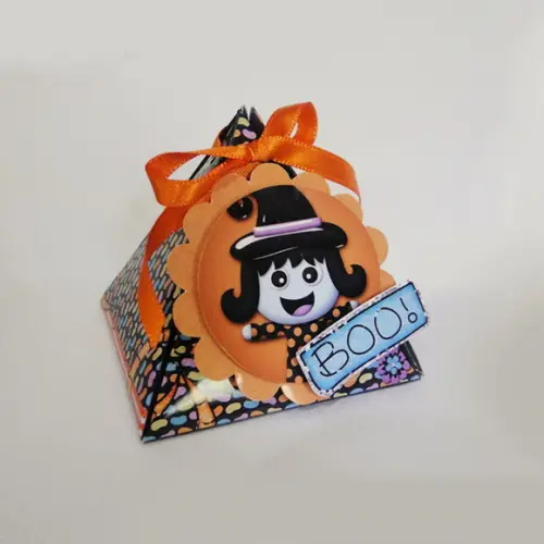 Caixinha Pirâmide - Tema Halloween