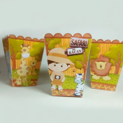 Caixinha para Pipoca - Safari