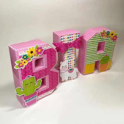 Letras 3d - Lhama