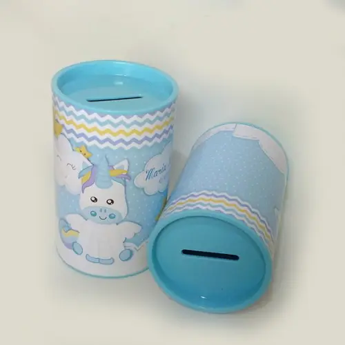Cofrinho Personalizado Unicórnio Azul