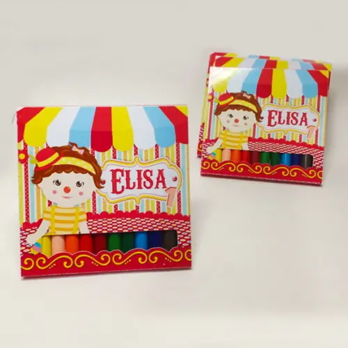 Caixinha de Giz de Cera - Circo Menina