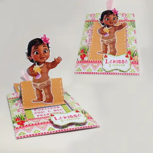 Convite Push Up - Moana