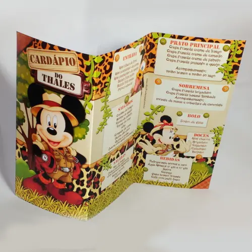 Cardápio Personalizado - Mickey Sáfari