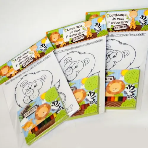 Kit Colorir Personalizado Safari/selva