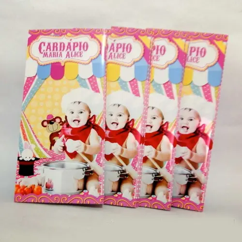 Cardápio Personalizado Circo Menina