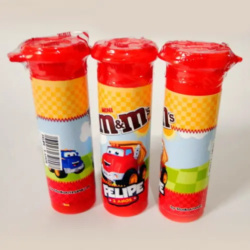 M&m's Tubos Tema Chuck e Amigos