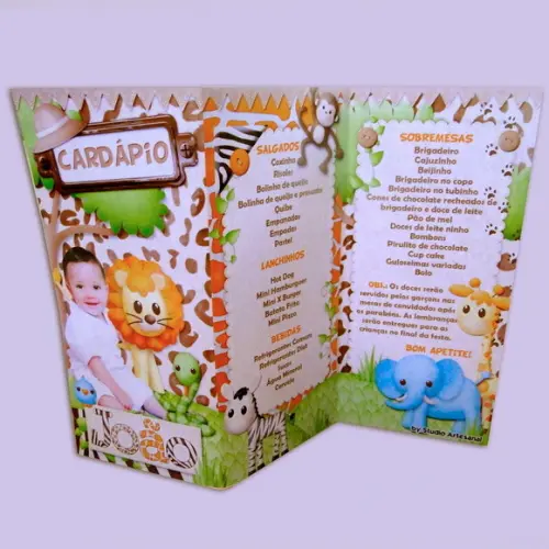 Cardápio Personalizado Selva / Safari