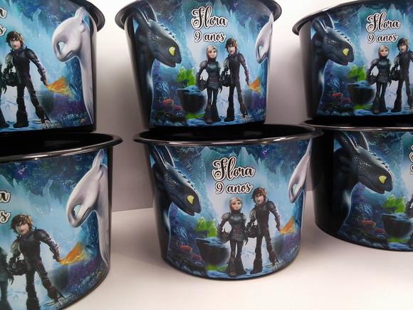 Balde de Pipoca Várias Cores de 1,5l Personalizado
