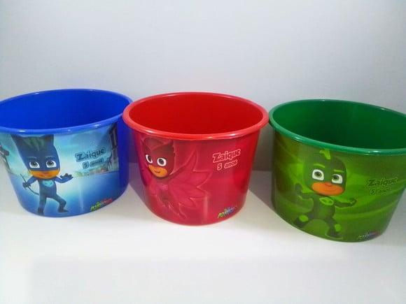 Balde de Pipoca Várias Cores de 1,5l Personalizado