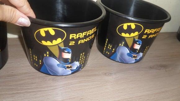 Balde de Pipoca Várias Cores de 1,5l Tema Batman