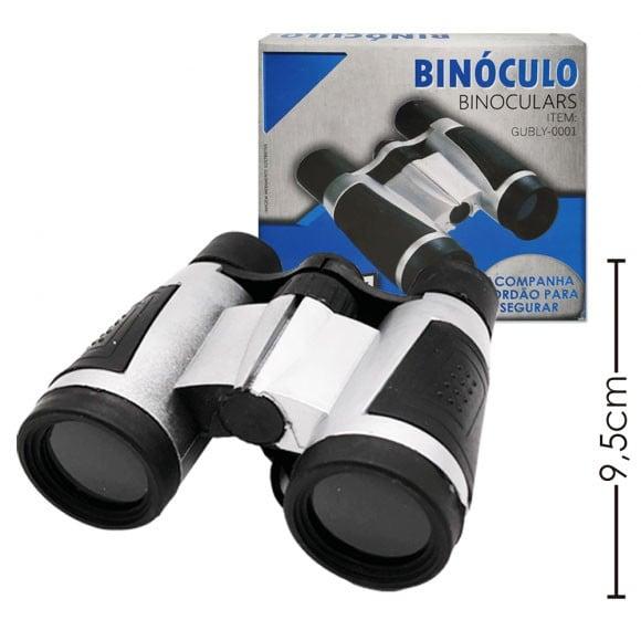 Binoculo Cor Prata com Detalhes em Preto