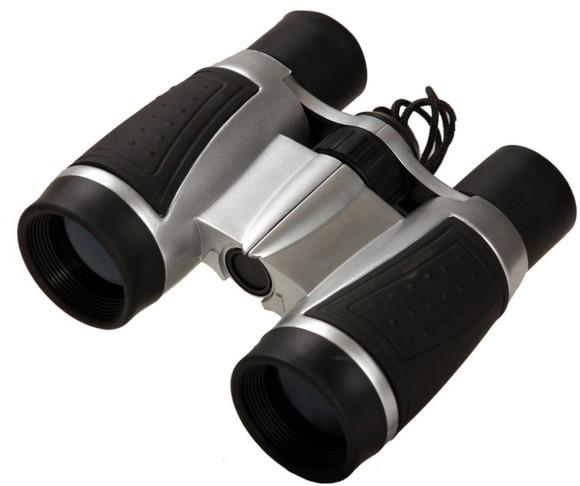 Binoculo Cor Prata com Detalhes em Preto