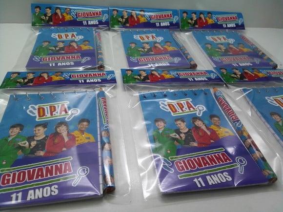 Bloquinho + Mini Lápis + Lapela Personalizada Dpa