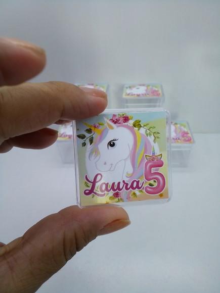 Caixa Acrílica 4x4cm Personalizado em Qualquer Tema