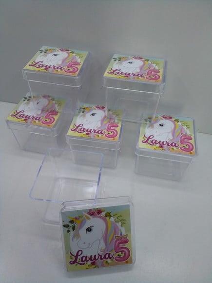 Caixa Acrílica 4x4cm Personalizado em Qualquer Tema