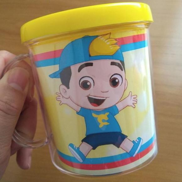Caneca Acrílica com Imagem Colorir + Giz de Cera