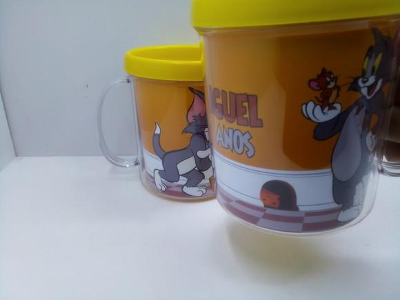 Caneca Personalizada com Papel Fotografico Tom e Jerry