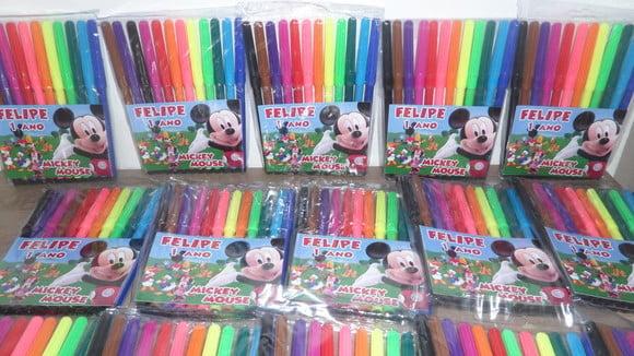 Canetinha Hidrografica com 12 Cores Mickey