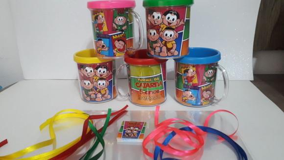 Caneca Personalizada com Papel Fotografico Turma da Monica