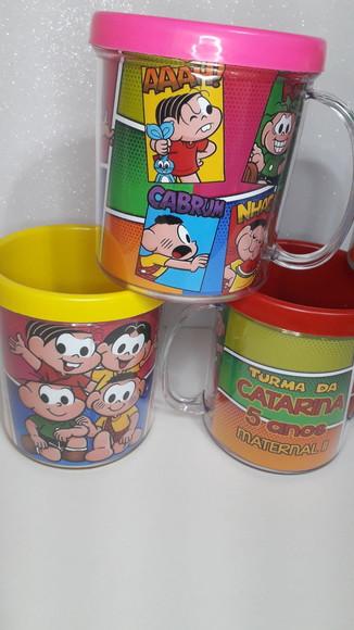 Caneca Personalizada com Papel Fotografico Turma da Monica
