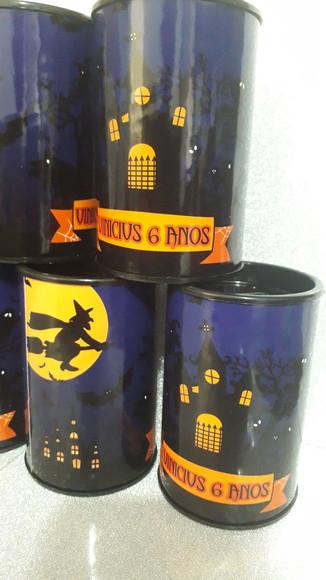Cofre de Papelão Personalizado Tema Dia das Bruxas