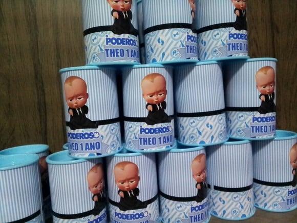 Cofre de Papelão Personalizado Tema Poderoso Chefinho