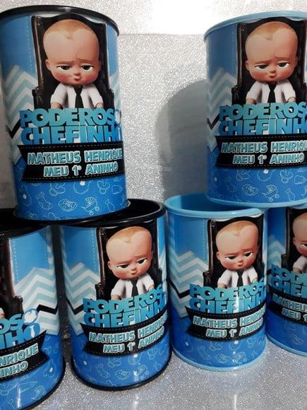 Cofre de Papelão Personalizado Tema Poderoso Chefinho