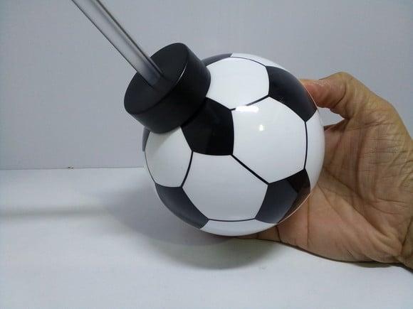 Copo Bola Futebol com Canudo 300ml