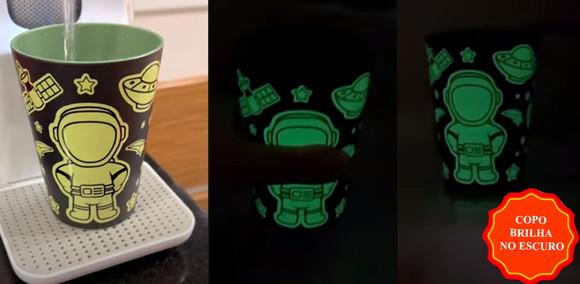 Copo Neon Que Brilha no Escuro Imagens Sortidas
