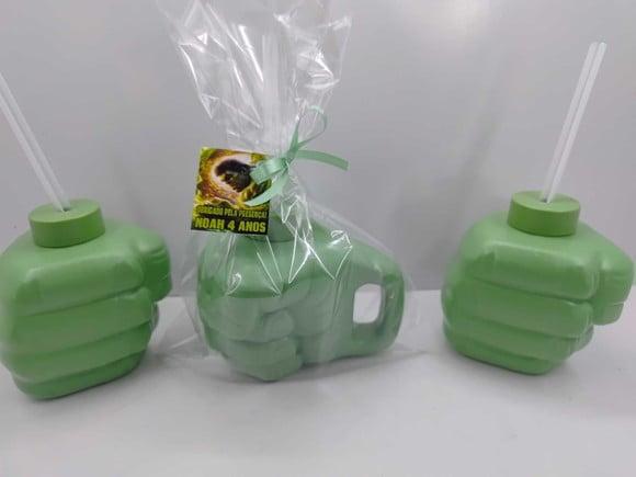 Copo Super Mão do Hulk com Canudo 450ml