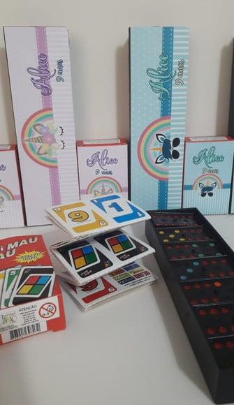 Domino Personalizado + Mini Mau Mau Tema Unicórnio