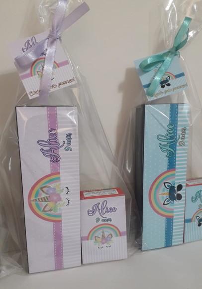 Domino Personalizado + Mini Mau Mau Tema Unicórnio