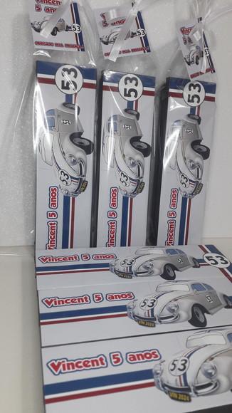 Domino Personalizado Tema Fusca Herbie