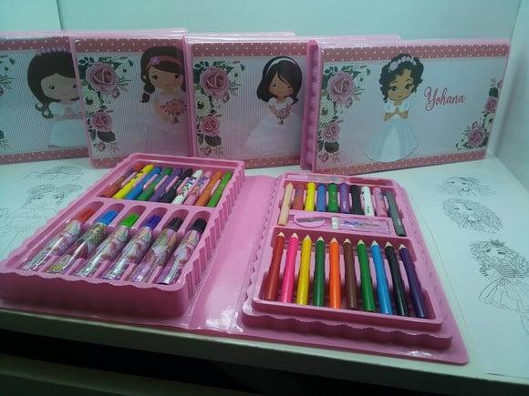 Estojo de Colorir com 48 Peças Pajem ou Dama