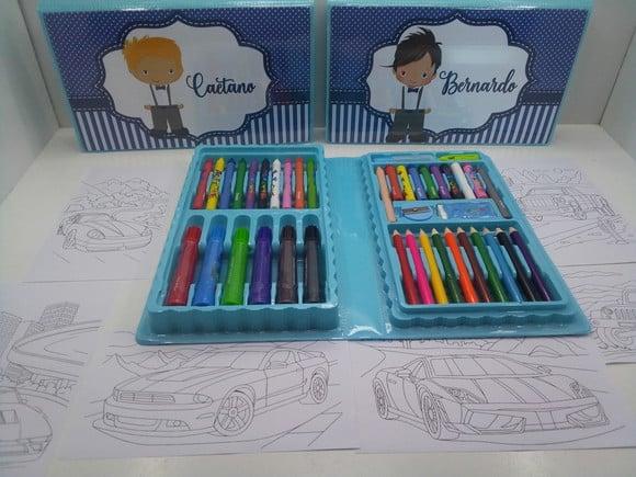 Estojo de Colorir com 48 Peças Pajem ou Dama