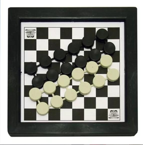Jogo de Dama-trilha Tabuleiro + Saquinho + Tag + Fita Cetim