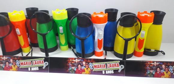 Kit Binoculo + Lanterna Colorida + Lupa Tema Dpa