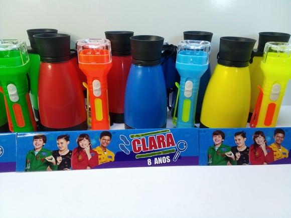 Kit Binoculo + Lanterna Cores Sortidas Tema Detetives