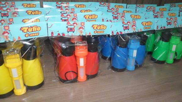 Kit Binoculo e Lanterna Personalizado Tema Bombeiro