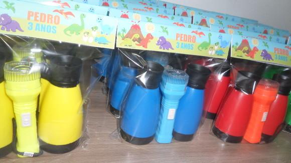 Kit Binoculo e Lanterna Personalizado Tema Dinossauro