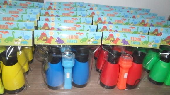 Kit Binoculo e Lanterna Personalizado Tema Dinossauro