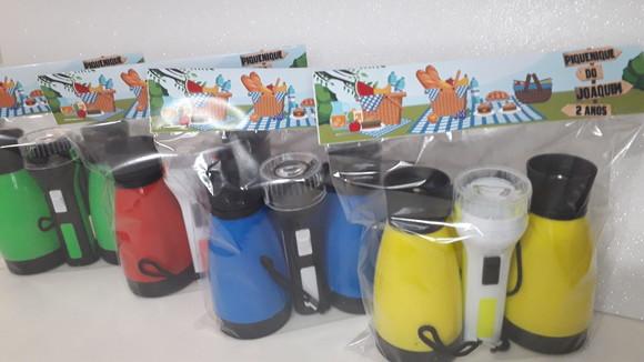 Kit Binoculo e Lanterna Personalizado Tema Piquenique