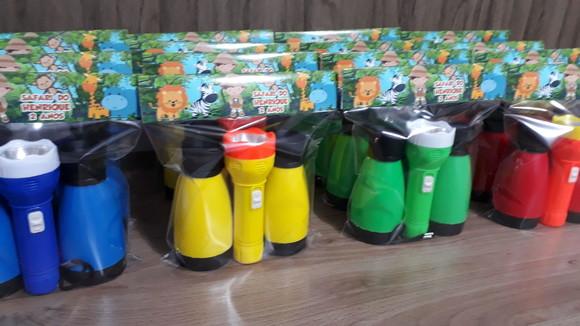 Kit Binoculo e Lanterna Personalizado Tema Safari Baby